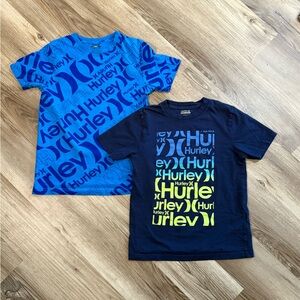 Hurley Blue and Navy Blue Short Sleeve Tees x 2